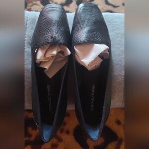 Donald J. Pliner Women’s Black Textured Loafers